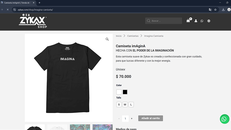 portafolio ZYKAX WEBSITE + SHOP + AGENTE IA